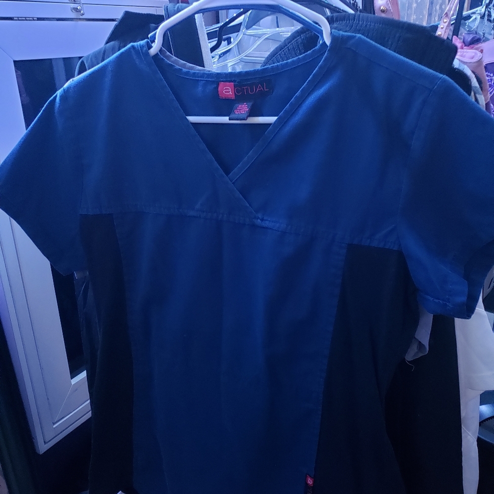 Two scrub shirts